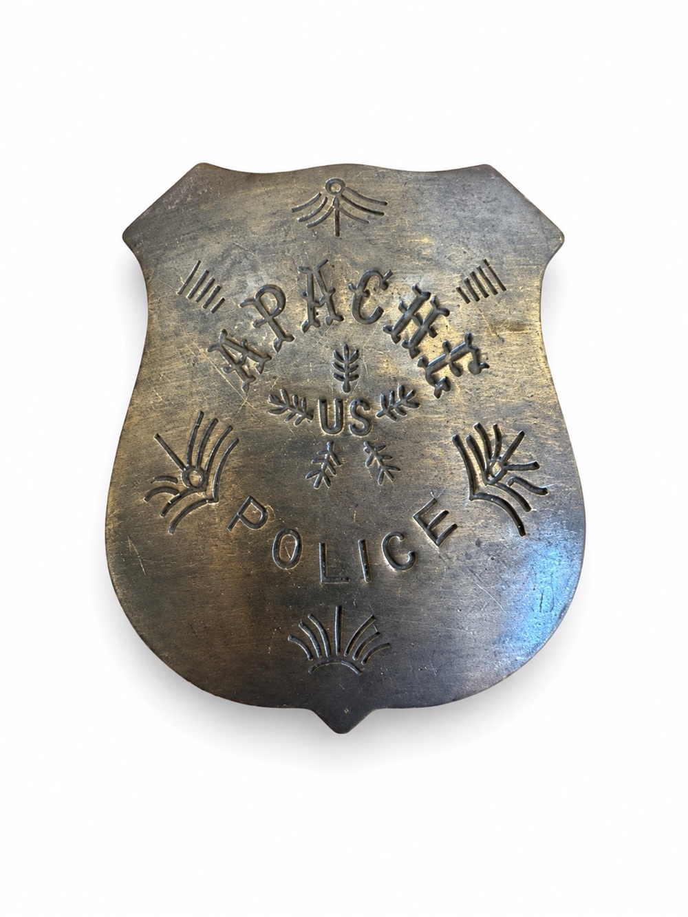 NEW Western Brass Badge Apache